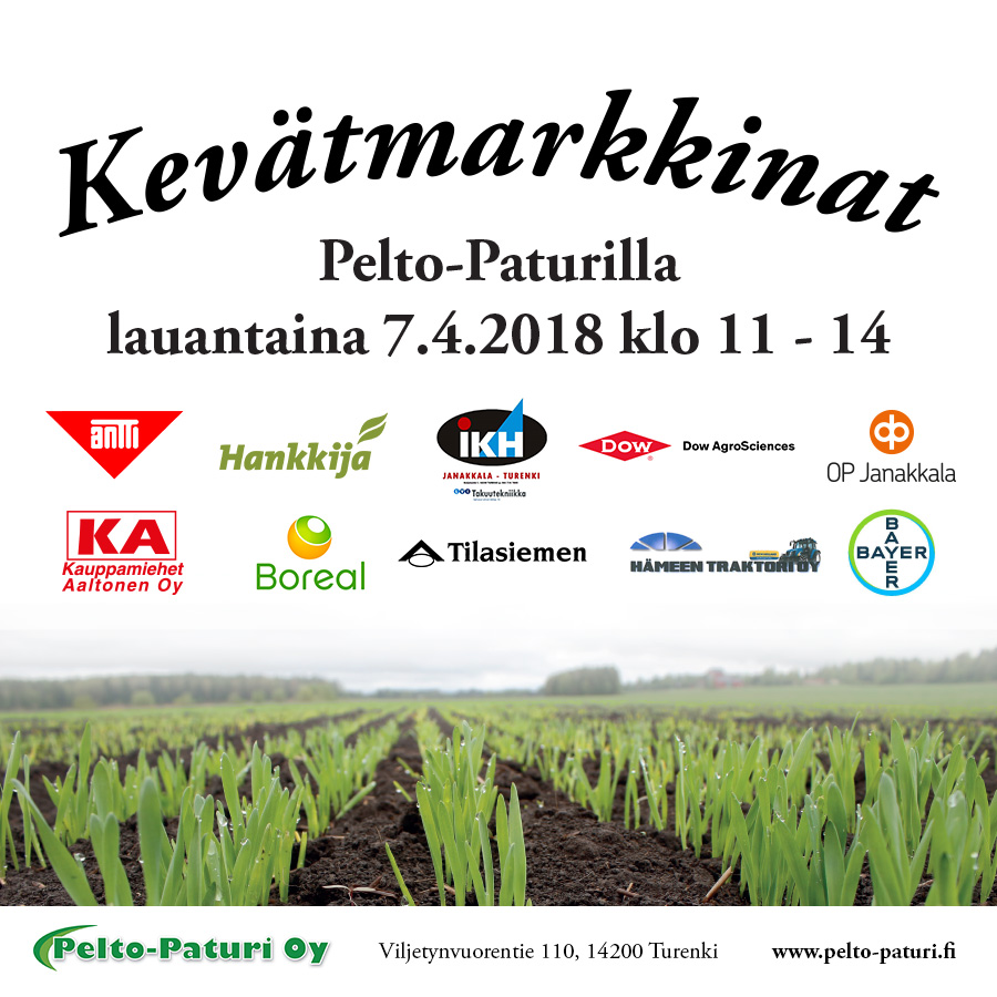 Kevätmarkkinat Turengissa 7.4.2018